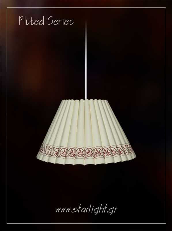 Pendant fluted lampshade.