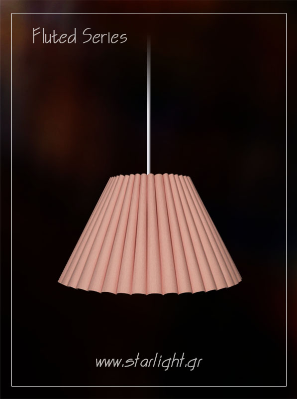 Pendant fluted lampshade.