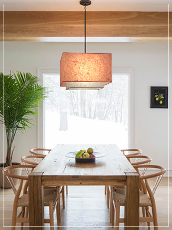 Pendant Light Fixture Twin ΤΤ in a dining room.