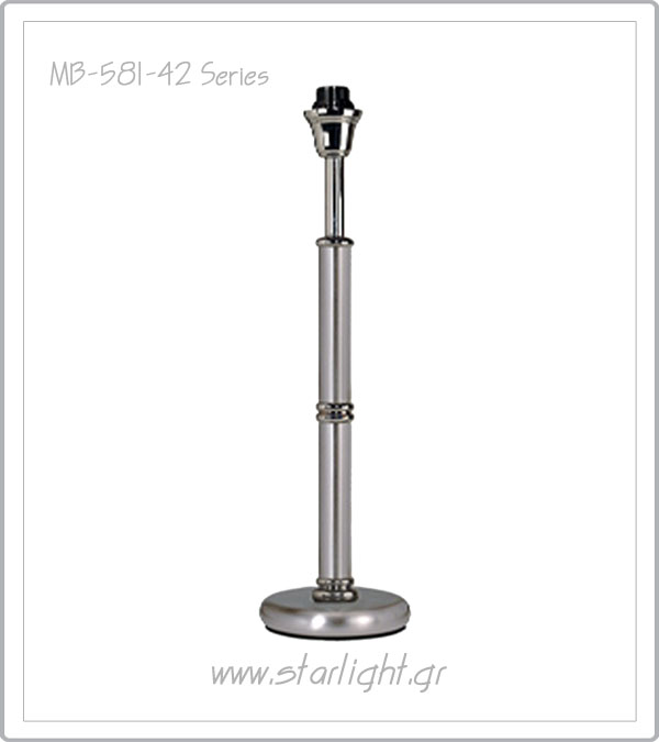 Metallized table lamp base.