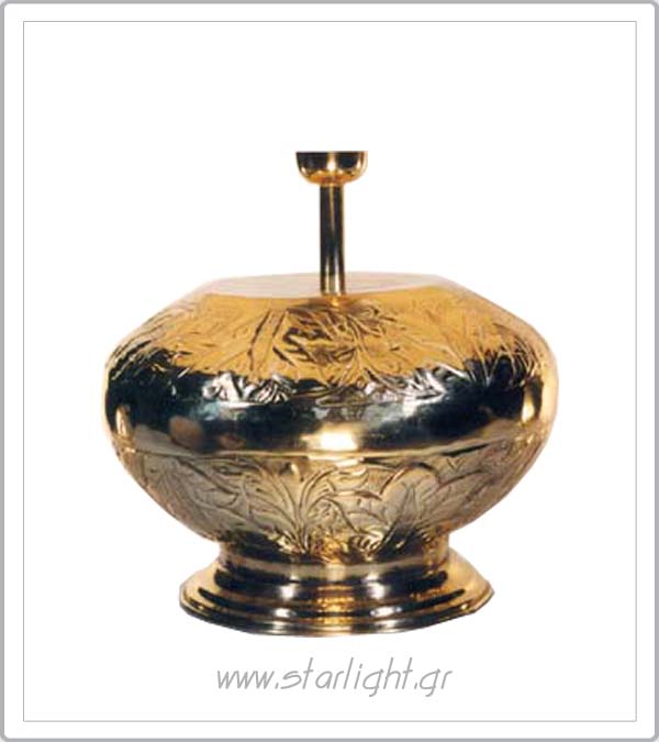 Brass Table Lamp Base in nickel.