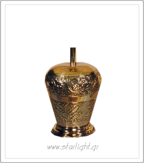 Brass Table Lamp Base in nickel.